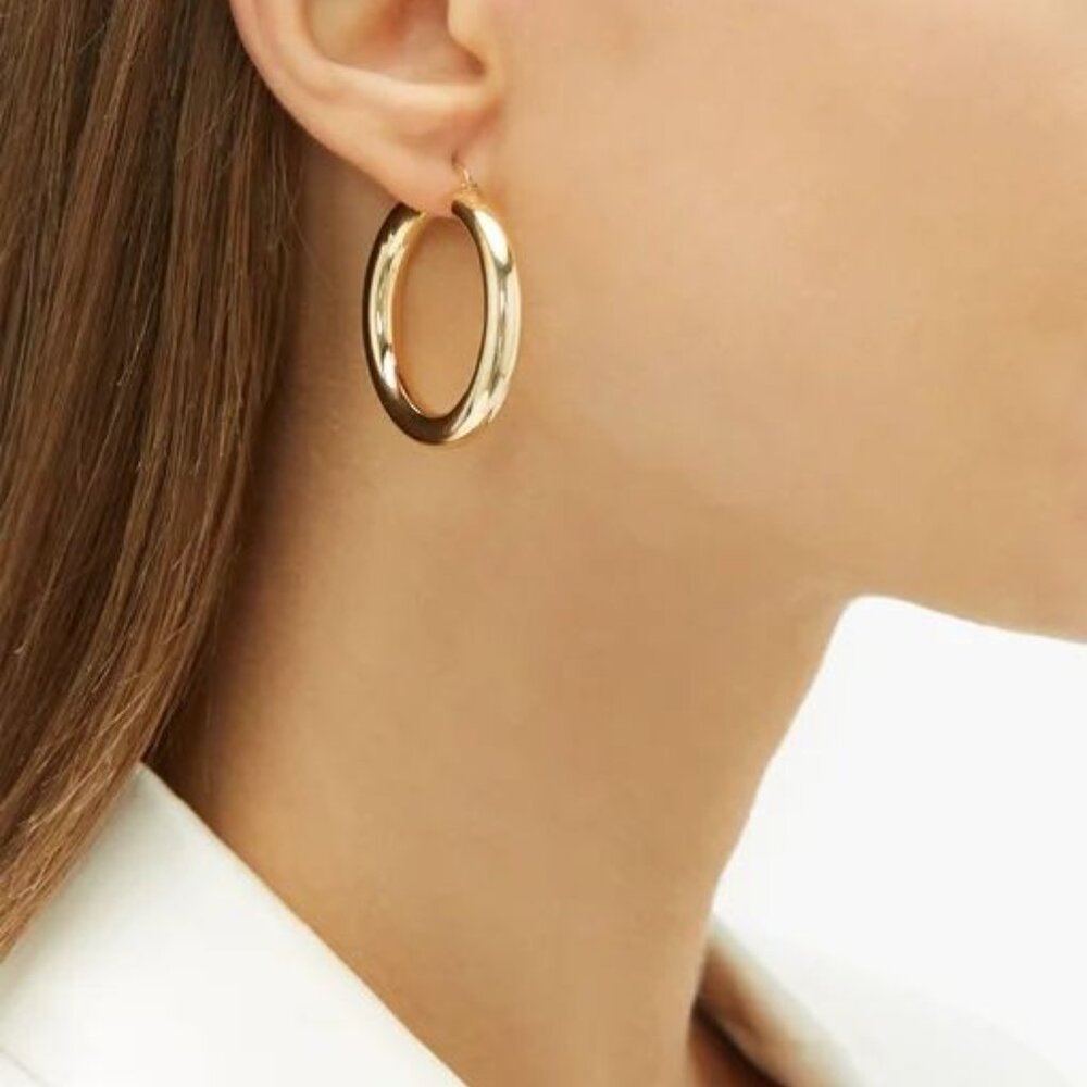 Bottega Veneta Hoop earrings in 18k gold-finished sterling silver